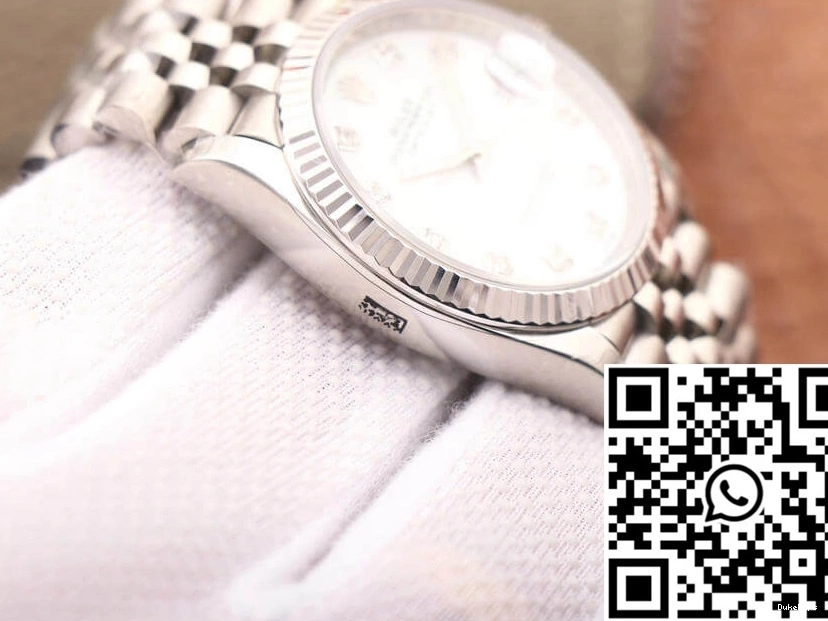 White Mother-Of-Pearl Rolex Datejust Factory M126234-0019 Dial EW 0422